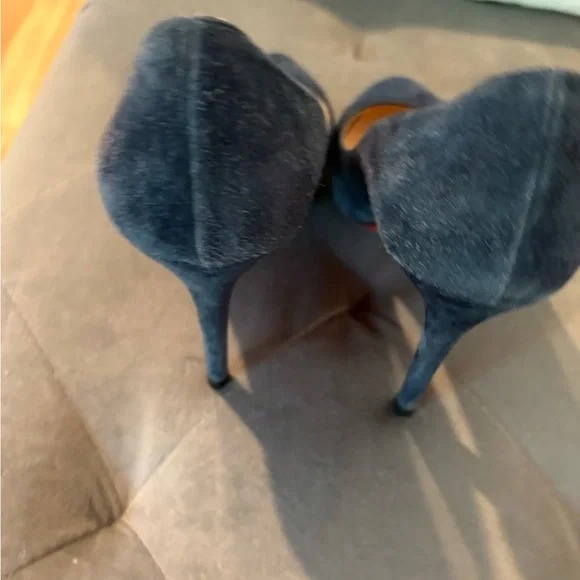 Christian Louboutin Blue Heels Elegant Design - Picture 1 of 12